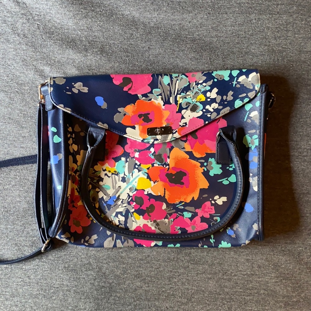 Merona Colorful Floral Shoulder Bag/Laptop Bag